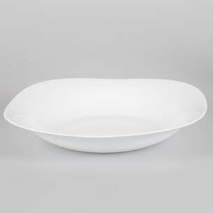 Assiette plate 'Cabaret' blanc mat en gres - L'Incroyable