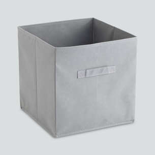 Cube pliable Boîte de rangement Boîte de rangement Tissu Panier de rangement  1 Pcs pour stocker des poignées de corde durables Placard Boîte De rangement  En tissu Racks de chambre Jouets Beige