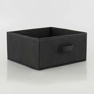 Purebryt Boîte de rangement pliable en tissu cubique (10,5 x 10,5 x 11),  1 paquet, gris foncé 