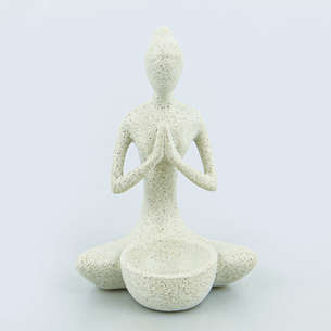 Porte-bougie figurine posture  Yoga 